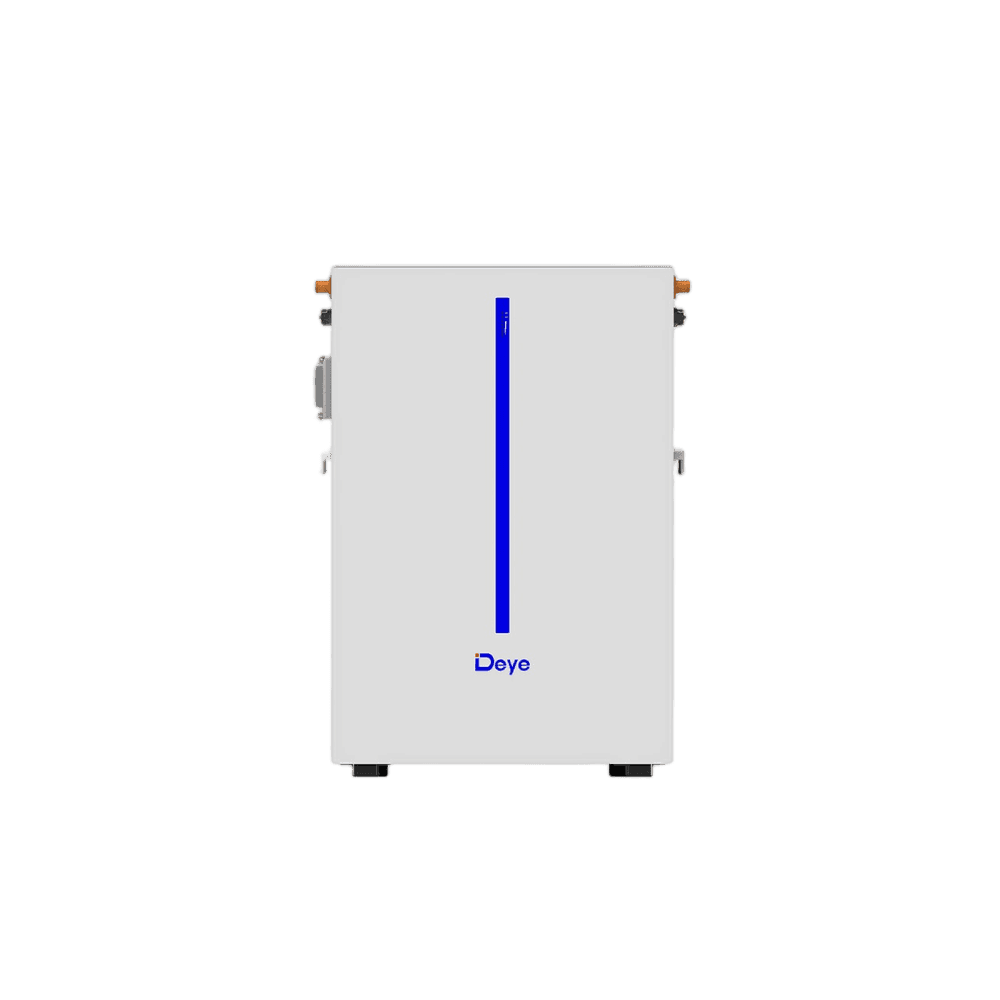 IP65 Deye RW-M6.1-B LiFePO4 battery wall-mounted in a ventilated Dubai garage